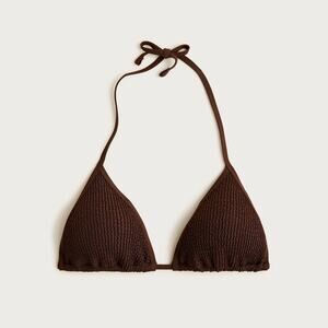 J.Crew Women's Inky Espresso Scrunchie String Bikini Top Size M NWT